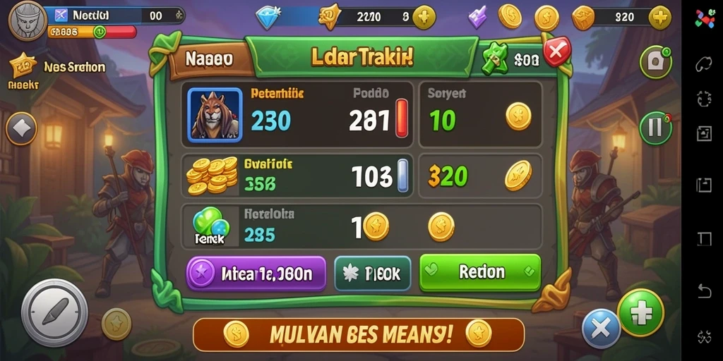 Fitur multiplayer yang memungkinkan pemain bersaing.